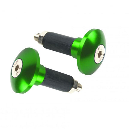 Green Handlebar Bar Plug Ends For 13.5mm - 14mm ID Bore Cnc Aluminium
