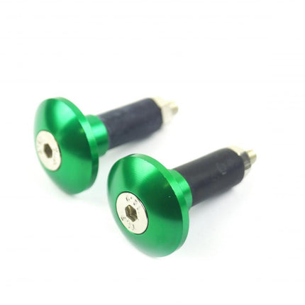 Green Handlebar Bar Plug Ends For 13.5mm - 14mm ID Bore Cnc Aluminium