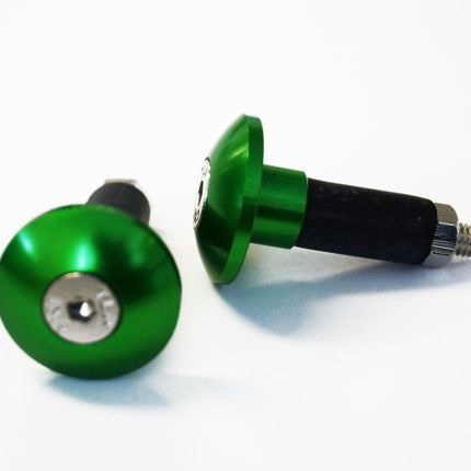 Green Handlebar Bar Plug Ends For 13.5mm - 14mm ID Bore Cnc Aluminium