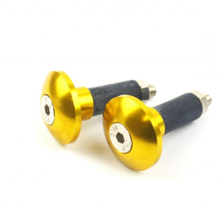 Gold Handlebar Bar Plug Ends For 13.5mm - 14mm ID Bore Cnc Aluminium