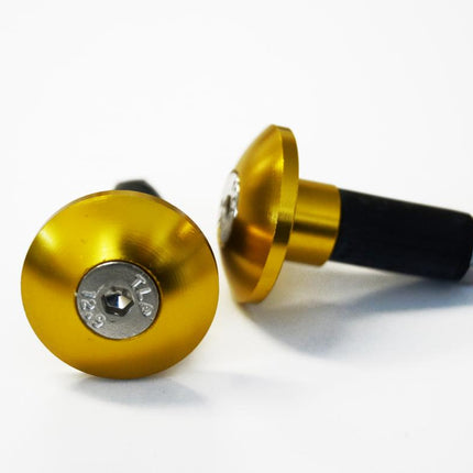 Gold Handlebar Bar Plug Ends For 13.5mm - 14mm ID Bore Cnc Aluminium