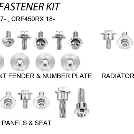 Plastic Bolt Kit Honda Style, Full Plastic Fastener Kit