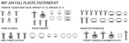 Plastic Bolt Kit Yamaha Style, Full Plastic Fastener Kit