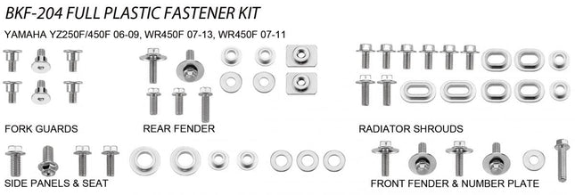 Plastic Bolt Kit Yamaha Style, Full Plastic Fastener Kit
