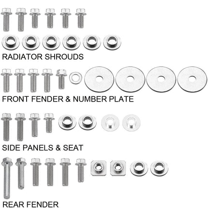 Plastic Bolt Kit Suzuki Style, Full Plastic Fastener Kit