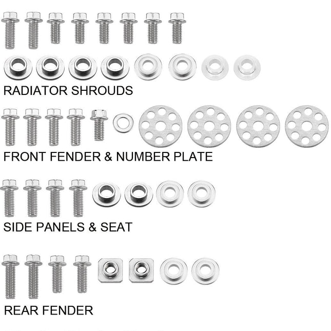 Plastic Bolt Kit Suzuki Style, Full Plastic Fastener Kit
