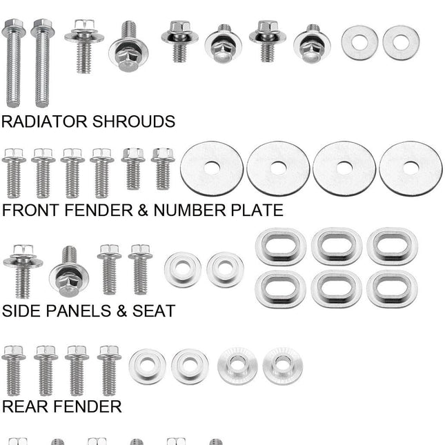 Plastic Bolt Kit Suzuki Style, Full Plastic Fastener Kit