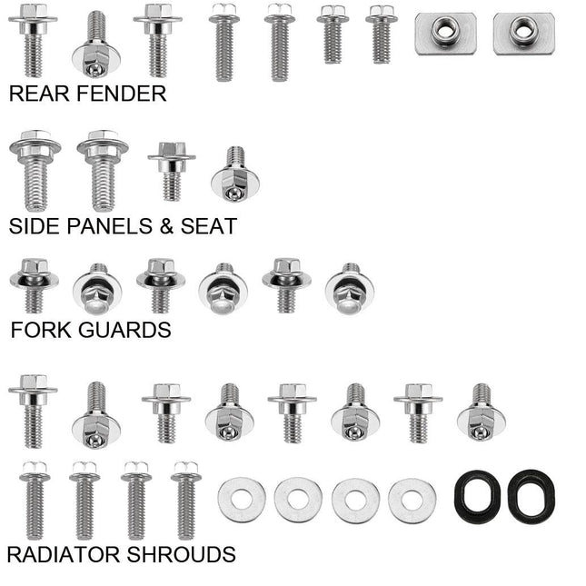 Plastic Bolt Kit Kawasak Style, Full Plastic Fastener Kit