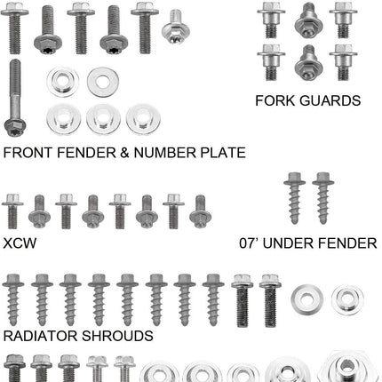 Plastic Bolt Kit KTM Style, Full Plastic Fastener Kit