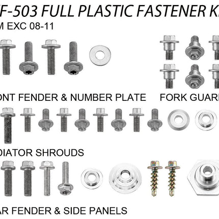 Plastic Bolt Kit KTM Style, Full Plastic Fastener Kit