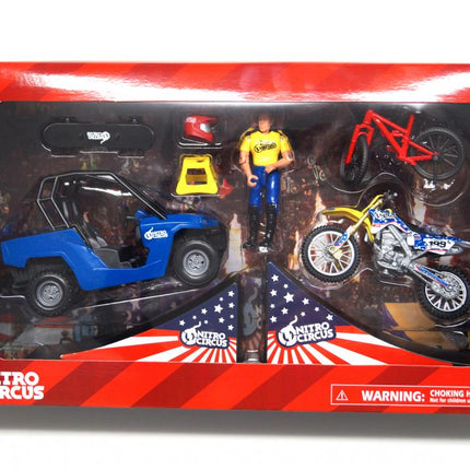 Model Die Cast Nitro Circus Play Set, With Pastrana MX Bike, 1:18 Scale, Newray 67685