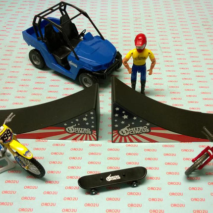 Model Die Cast Nitro Circus Play Set, With Pastrana MX Bike, 1:18 Scale, Newray 67685