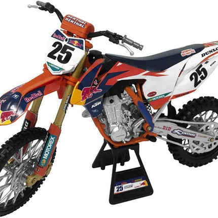 Model Die Cast Red Bull KTM, Sxf 450 Marvin Musquin #25, Scale 1:6, Newray 49633