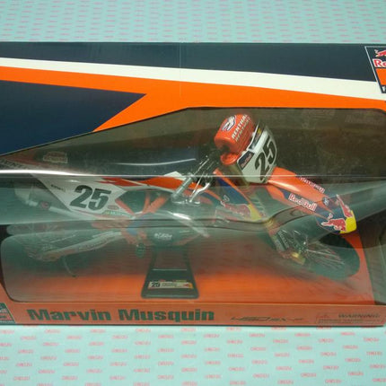 Model Die Cast Red Bull KTM, Sxf 450 Marvin Musquin #25, Scale 1:6, Newray 49633