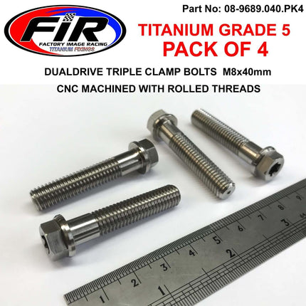 GR5 Titanium Bolt M8x40mm PK4, Triple Clamp Bolts / Dualdrive, / KTM Re: 25080406