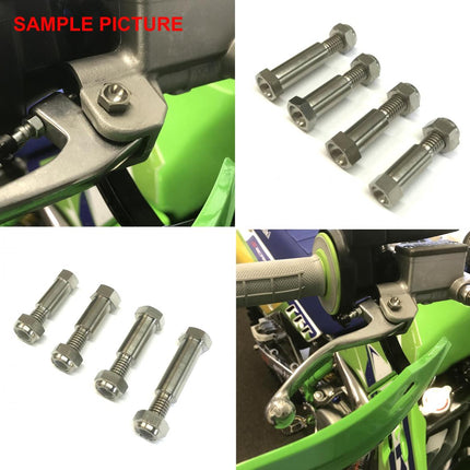 Titanium GR5 Pivot Bolt Kit, Hon 90114-166-006 / Yam 5MV-2589F-00, Kaw 92150-1451 92001-1728