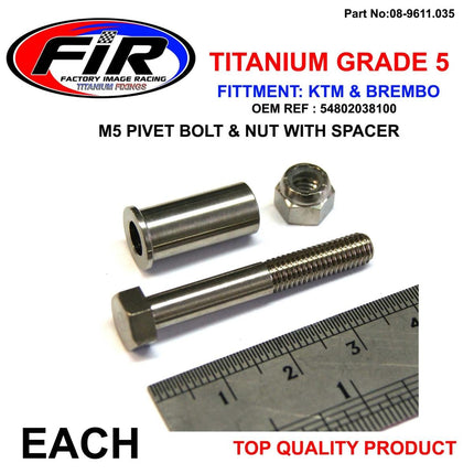 Titanium GR5 Pivot Bolt Kit KTM, Brembo 54802038100 2006 - 2019 Clutch