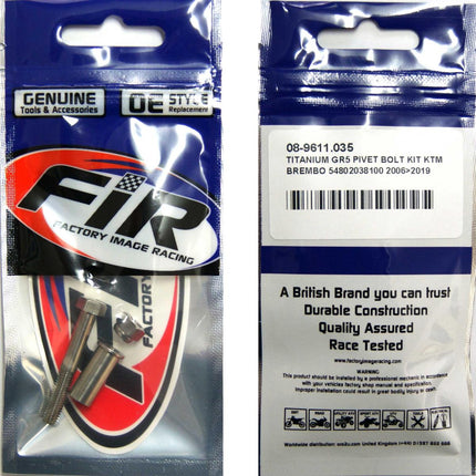 Titanium GR5 Pivot Bolt Kit KTM, Brembo 54802038100 2006 - 2019 Clutch
