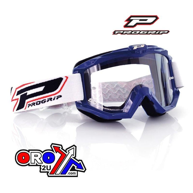 Progrip Atzaki Goggle Blue With Clear Lens, PG3201 Blue