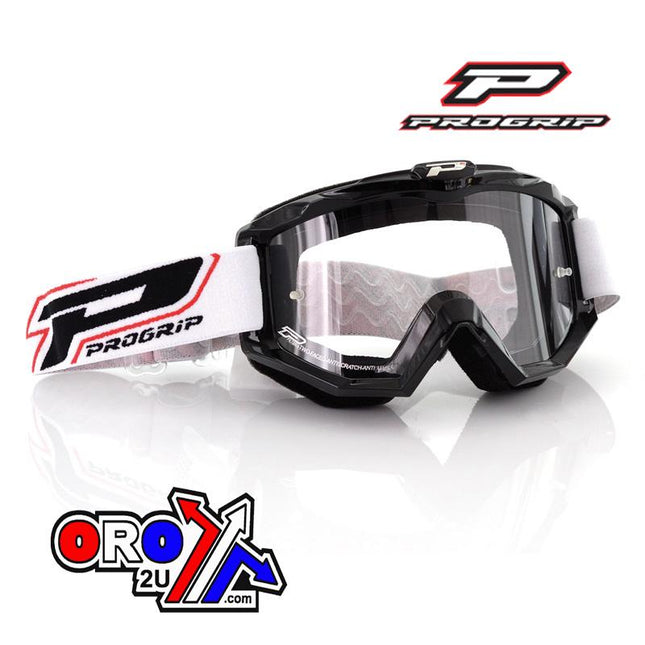 Progrip Atzaki Goggle Black With Clear Lens, PG3201 Black