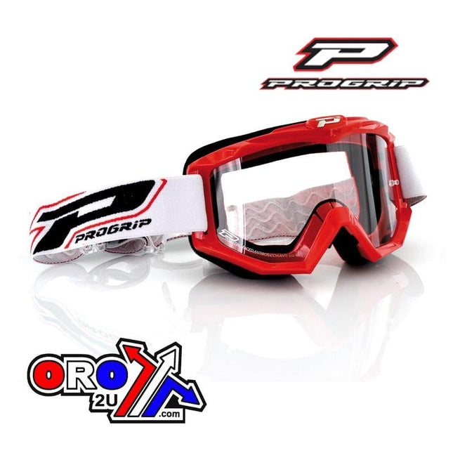 Progrip Ayzaki Goggle Red With Clear Lens, PG3201 Red