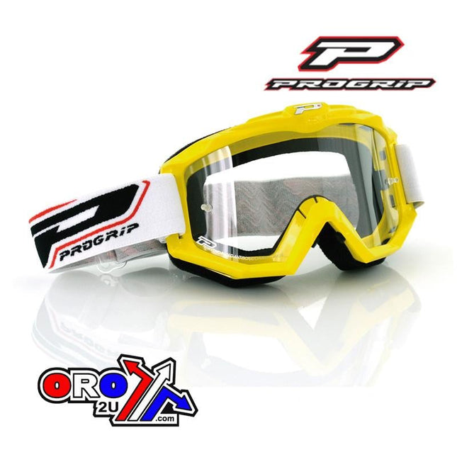 Progrip Atzaki Goggle Yellow With Clear Lens, PG3201 Yellow
