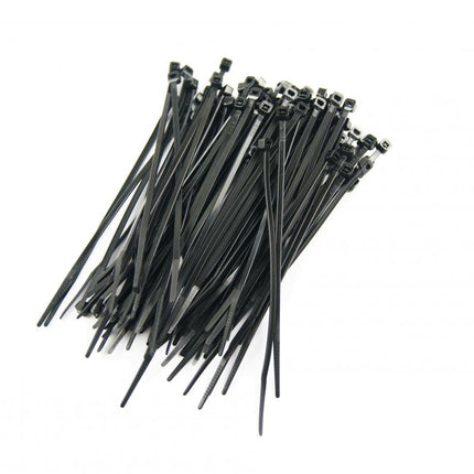 Nylon Cable Zip Ties - Black, 140mm x 3.4mm - Pack Of 100