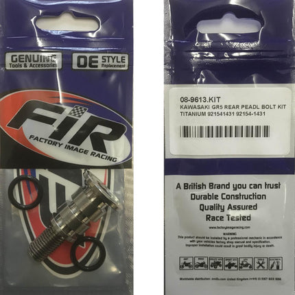 Kawasaki GR5 Rear Brake Pedal Bolt Kit, Titanium 921541431 92154-1431