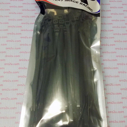Nylon Cable Zip Ties - Black, 160mm x 4.8mm - Pack Of 100