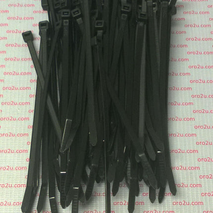 Nylon Cable Zip Ties - Black, 160mm x 4.8mm - Pack Of 100