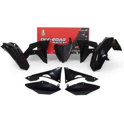 Plastic Kit 6PC CRF250RX 19-21, CRF450RX 19-20, Black Rtech R-KITCRF-NR0-601