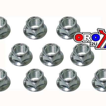 M10 x 1.50mm Flange Lock Nut, Pack Of 10