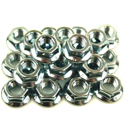 M8 x 1.25mm Flange Nut, Pack Of 20