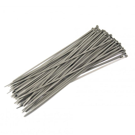 Nylon Cable Zip Ties - Silver, 370mm x 4.8mm - Pack Of 100