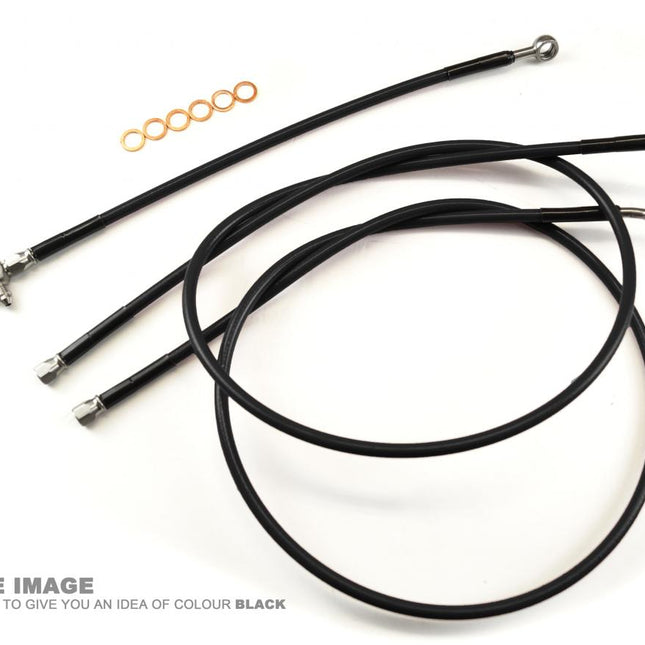 Hose Front Brake Black Honda TRX450R 04-09 KIT/3 TRX450-F H02-1-059/P