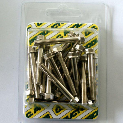 M6 x 40mm FLANGE BOLT, PACK OF 20, 8mm HEX