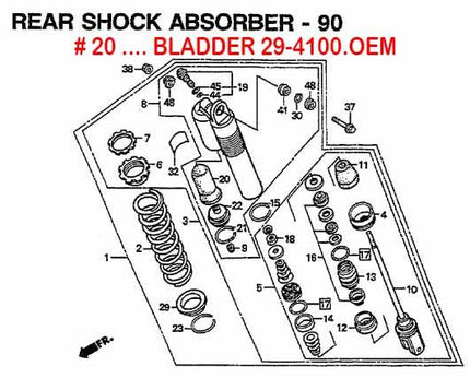 Bladder Showa 49x96mm Rcu, 52451-KS7-831, HKA42-296-Y0