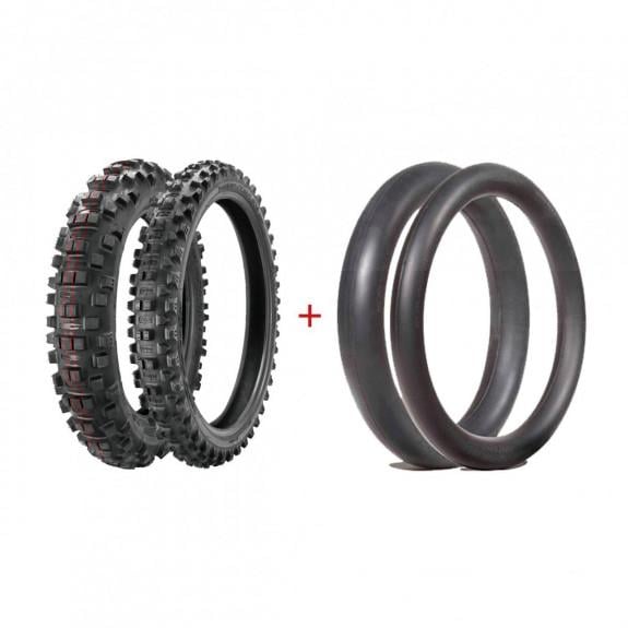 Enduro Tyre Mousse Package Borilli Dura Medium Front 21-90 90 Rear 18-140 80 TYREPACK-2