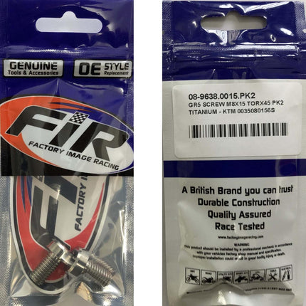 GR5 Screw M8x15 TORX45 PK2, Titanium - KTM 0035080156S