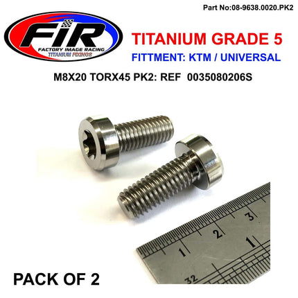 GR5 Screw M8x20 TORX45 PK2, Titanium - KTM 0035080206S