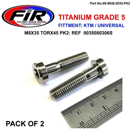 GR5 Screw M8x35 TORX45 PK2, Titanium - KTM 0035080356S