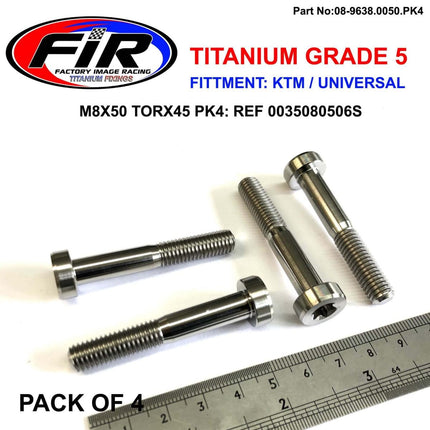 GR5 Screw M8x50 TORX45 PK4, Titanium - KTM 0035080506S