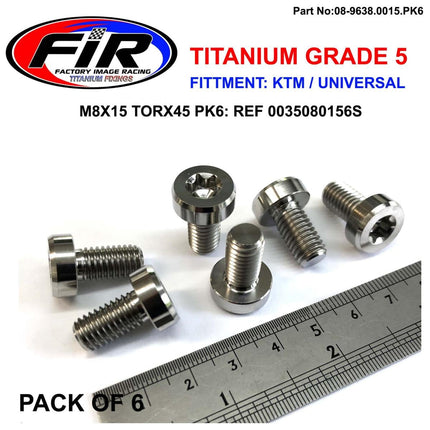 GR5 Upper Engine Bolt Kit Of 6, KTM Screw M8x15 TORX45 PK6, / 0035080156S