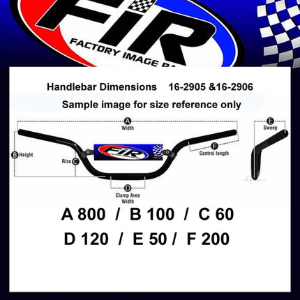 Enduro Handlebar 22mm / 7/8'', Black / Suit 75-0706 Handguard Rtech