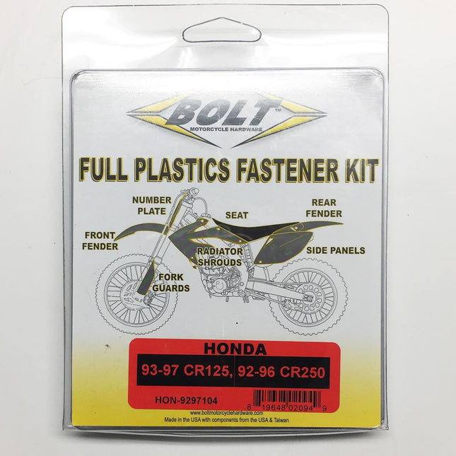 Plastic Bolt Kit CR 125/250, Bolt Hardware HON-9297104