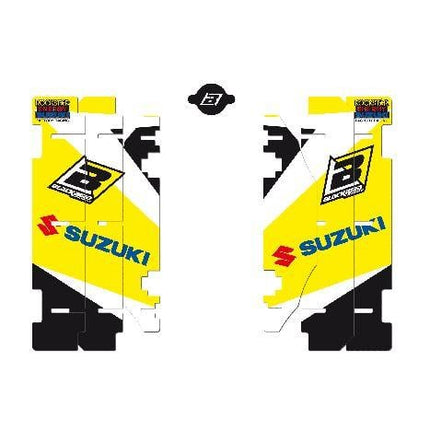 19-22 RMZ250 Rad Louver Decal, Blackbird A305E, Mxgp Restyle