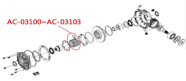 Sprague Bearing Polaris Rzr, Bronco AC-03101, Carrier, 3234466, 3234907, 3235262, 3235263