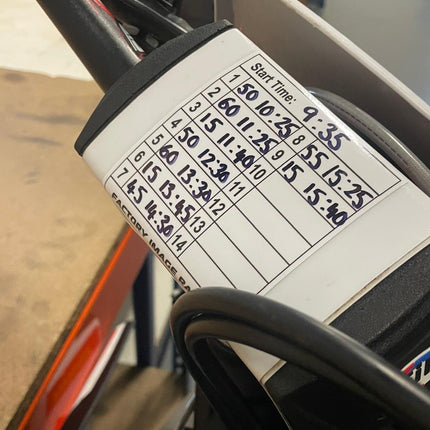 Fat Bar Pad Enduro Time Card Sticker Laminated Reusable Pack Of 10