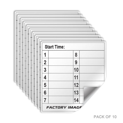 Fat Bar Pad Enduro Time Card Sticker Laminated Reusable Pack Of 10