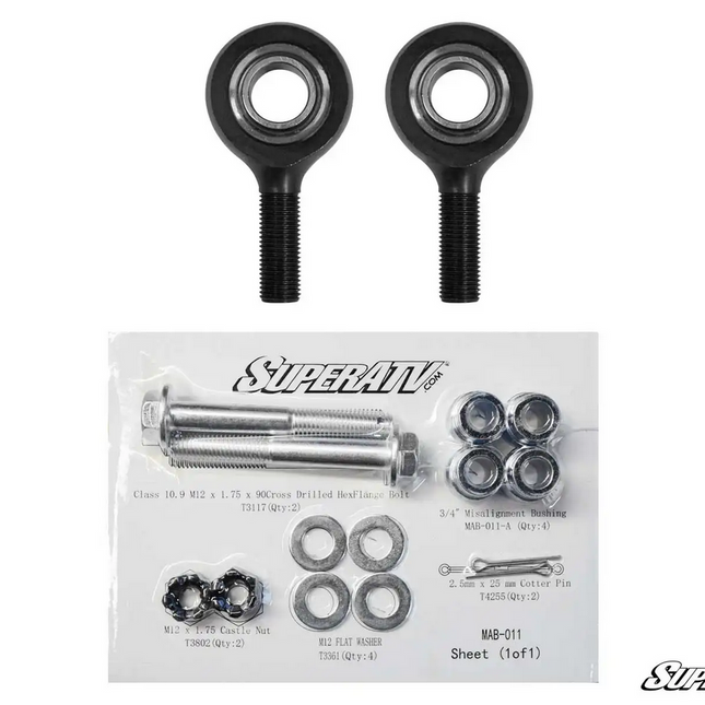 Canam Maerick X3 Heavy Duty Outer Tie Rod End Kit, Superatv TRE-RP-004